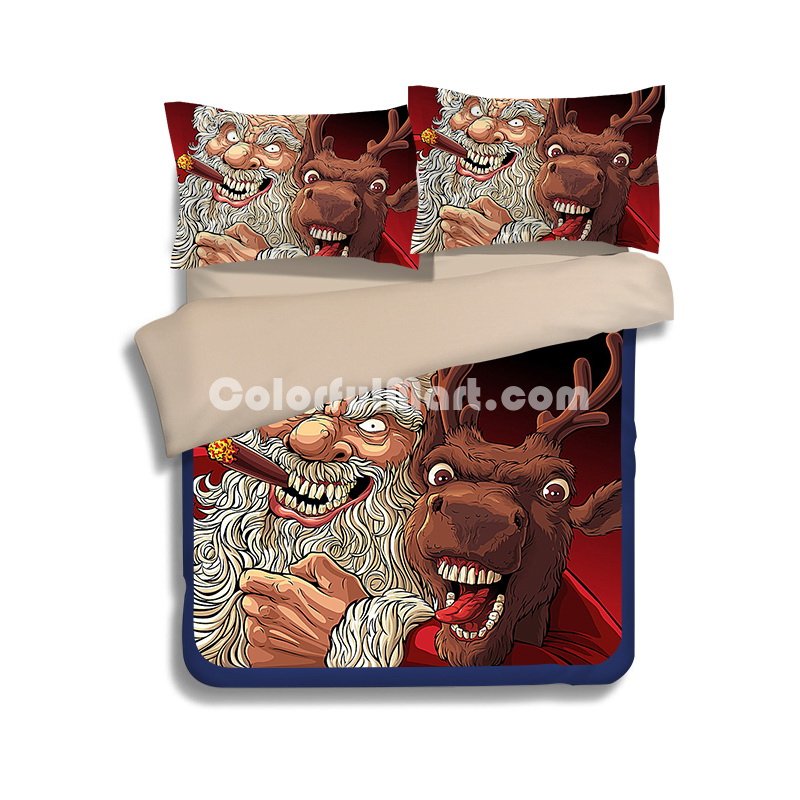 Christmas My Friend Red Bedding Duvet Cover Set Duvet Cover Pillow Sham Kids Bedding Gift Idea - Click Image to Close