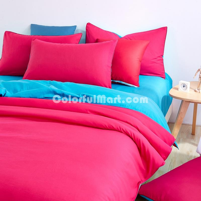 Blue Rose Bedding Set Duvet Cover Pillow Sham Flat Sheet Teen Kids Boys Girls Bedding - Click Image to Close