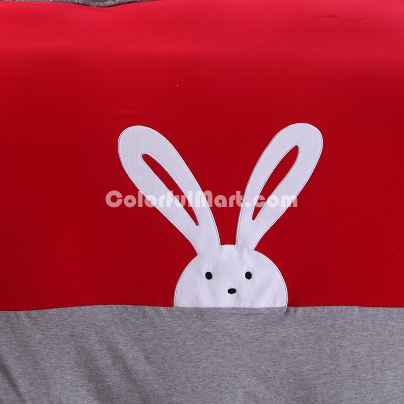 Rabbit Red Knitted Cotton Bedding 2014 Modern Bedding - Click Image to Close