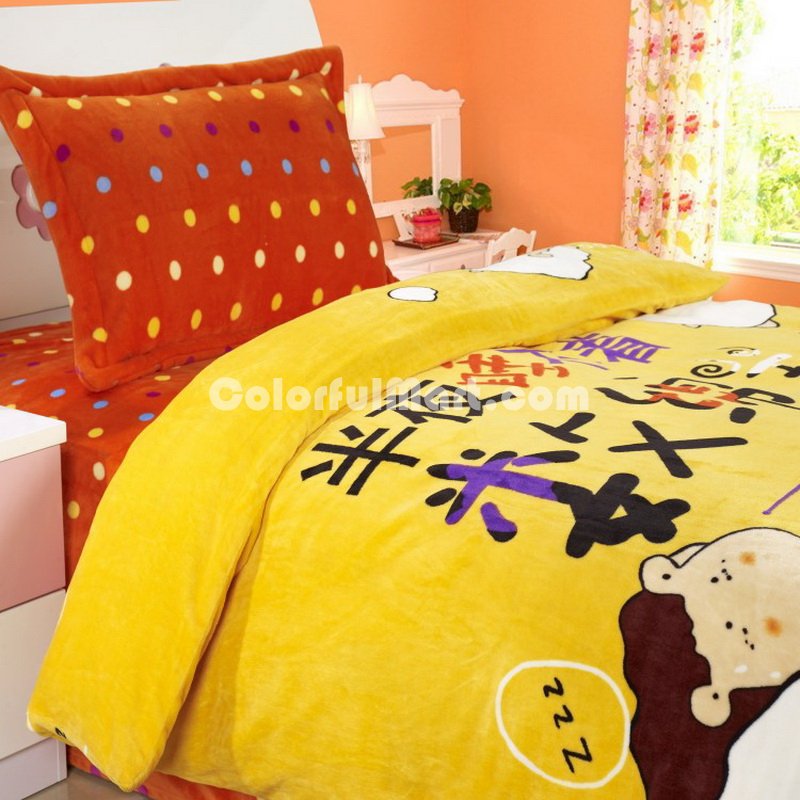 The Sheep Flannel Duvet Cover Set Kids Bedding - Click Image to Close