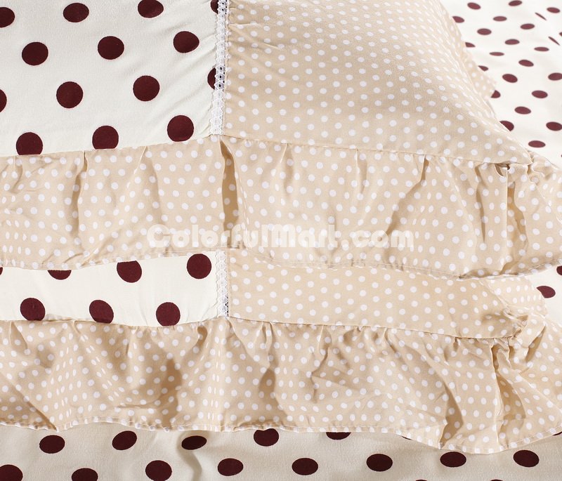Lots Of Dots Yellow Grey Princess Bedding Teen Bedding Girls Bedding - Click Image to Close