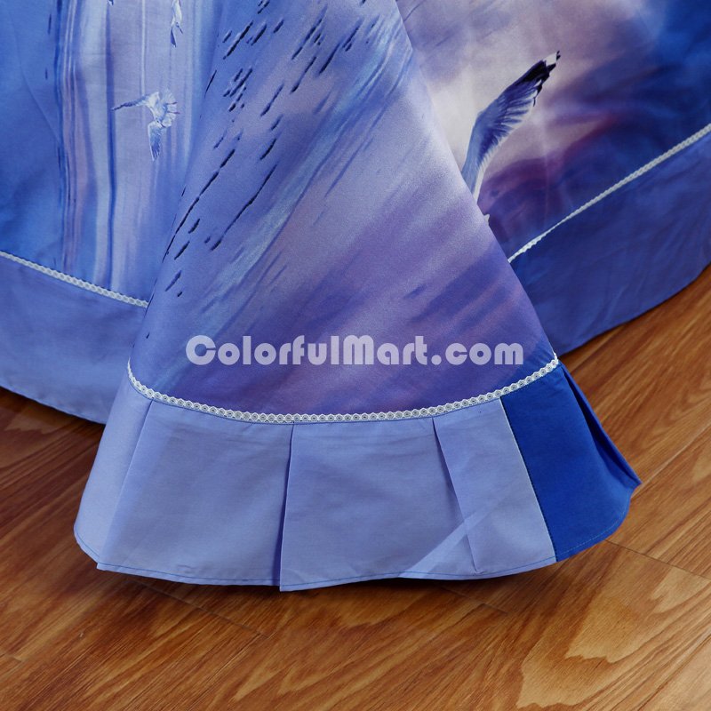 Sea Gulls Blue Bedding Sets Duvet Cover Sets Teen Bedding Dorm Bedding 3D Bedding Landscape Bedding Gift Ideas - Click Image to Close