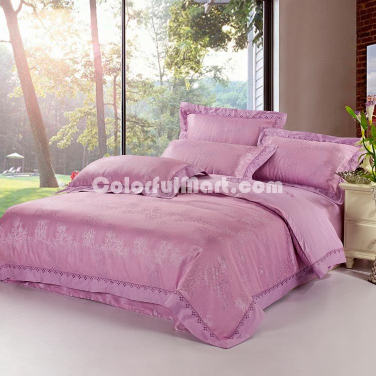 Leaf Love Violet 4 PCs Luxury Bedding Sets - Click Image to Close