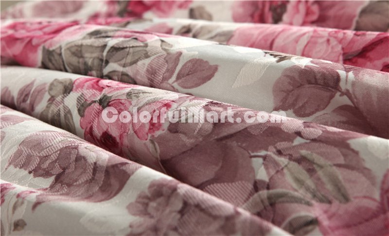 Smiling Flowers Bean Red Flowers Bedding Luxury Bedding - Click Image to Close