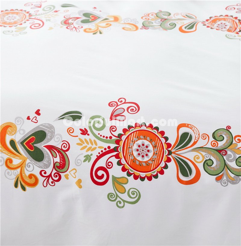 Nalos White Bedding Set Luxury Bedding Scandinavian Design Duvet Cover Pillow Sham Flat Sheet Gift Idea - Click Image to Close