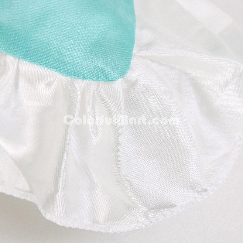 Water Blue And White Silk Duvet Cover Set Teen Girl Bedding Princess Bedding Set Silk Bed Sheet Gift Idea - Click Image to Close