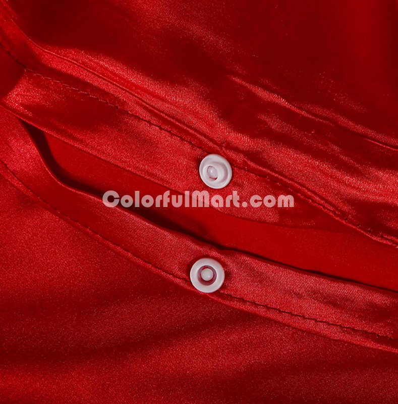 Pure Enjoyment Red Silk Bedding Silk Duvet Cover Set - Click Image to Close