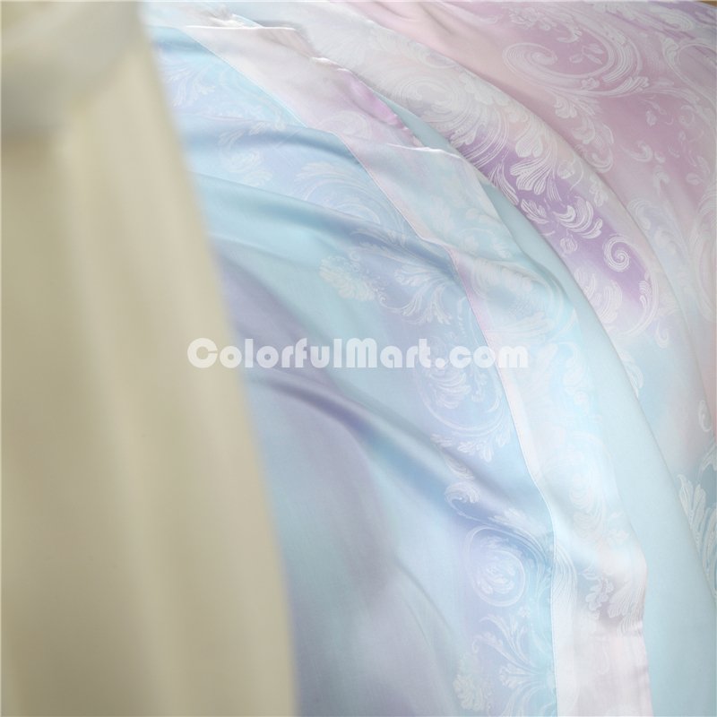 Elegant Love Purple Bedding Set Girls Bedding Floral Bedding Duvet Cover Pillow Sham Flat Sheet Gift Idea - Click Image to Close