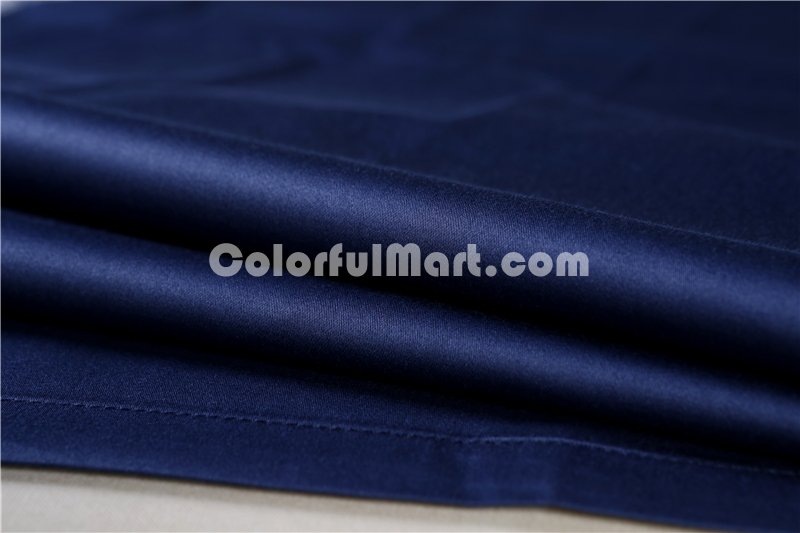 Simon Blue Bedding Set Luxury Bedding Collection Satin Egyptian Cotton Duvet Cover Set - Click Image to Close