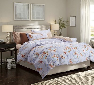 Beautiful Flowers Purple Bedding Set Teen Bedding Dorm Bedding Bedding Collection Gift Idea