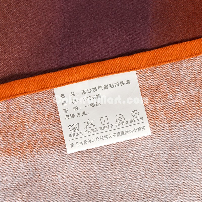 Mirada Orange Tartan Bedding Stripes And Plaids Bedding Teen Bedding - Click Image to Close