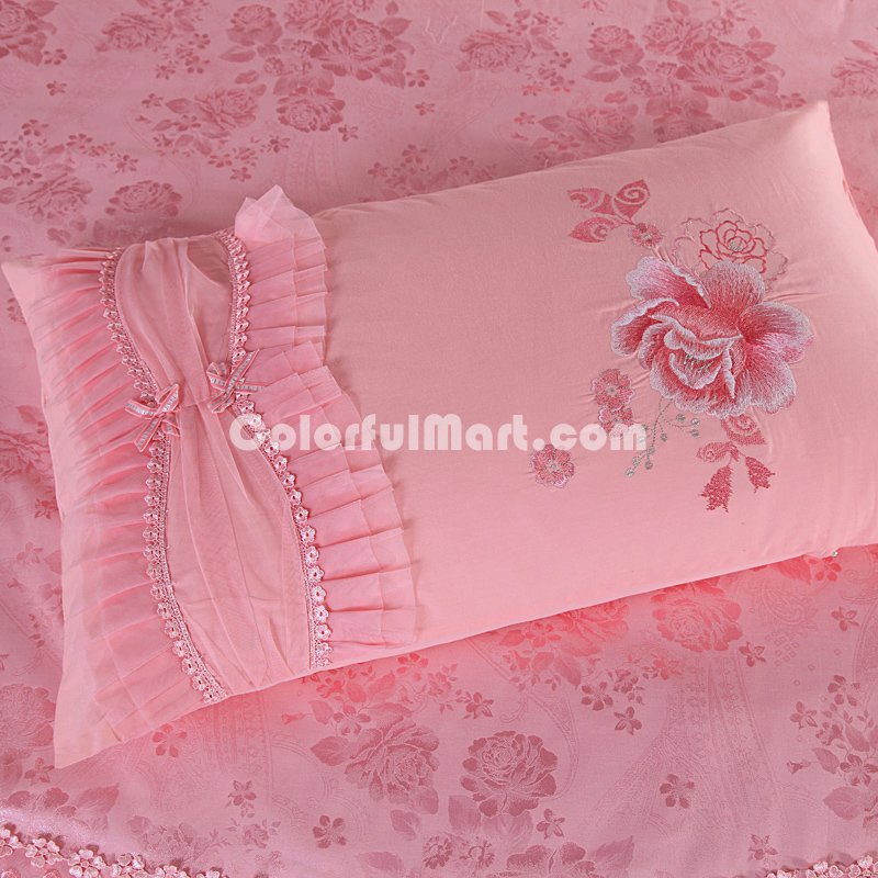 Amazing Gift Being In Full Flower Pink Bedding Set Princess Bedding Girls Bedding Wedding Bedding Luxury Bedding - Click Image to Close