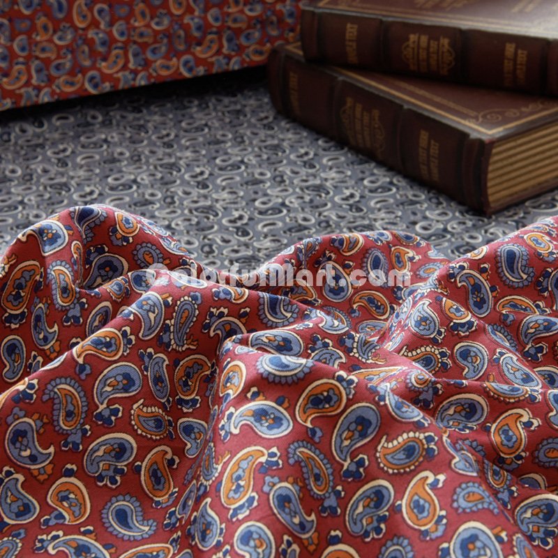Sona Red Bedding Set Luxury Bedding Girls Bedding Duvet Cover Set - Click Image to Close