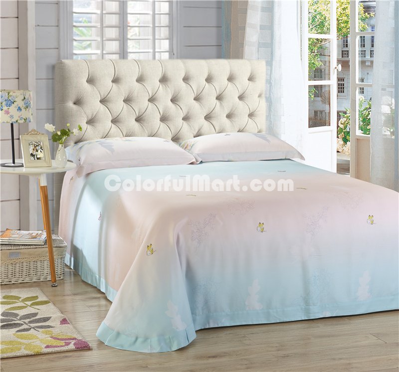 Spring Blue Bedding Set Luxury Bedding Girls Bedding Duvet Cover Pillow Sham Flat Sheet Gift Idea - Click Image to Close