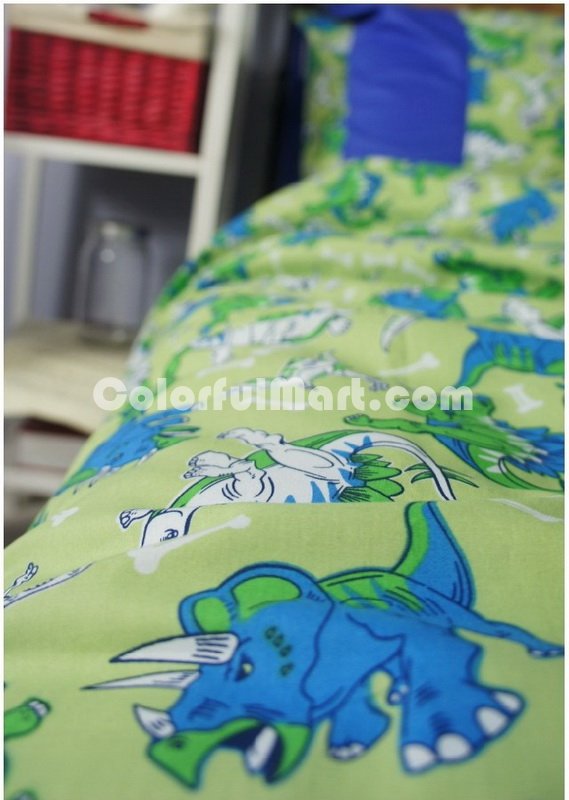 Jurassic Navy Blue Dinosaur Bedding Set - Click Image to Close