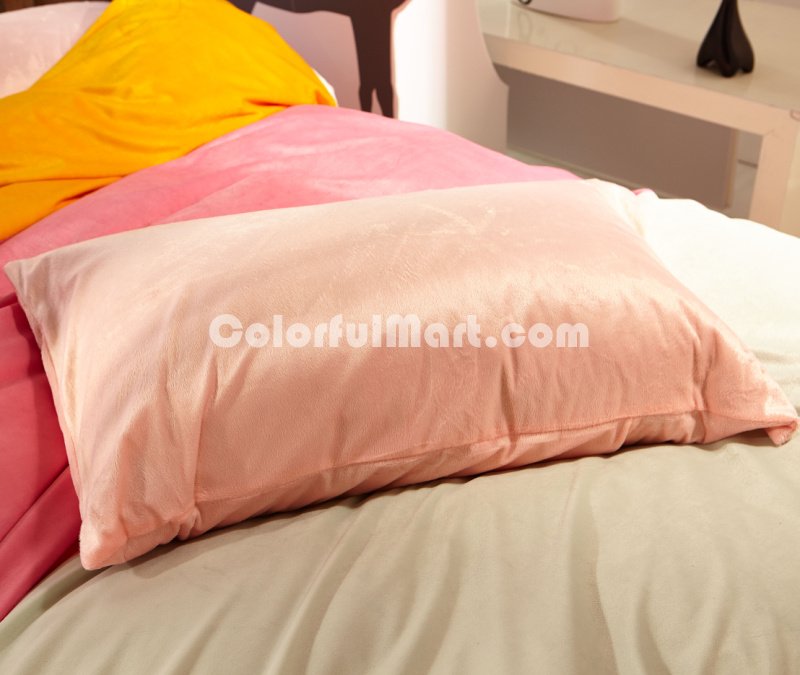 Cocos Island Pink Velvet Bedding Modern Bedding Winter Bedding - Click Image to Close
