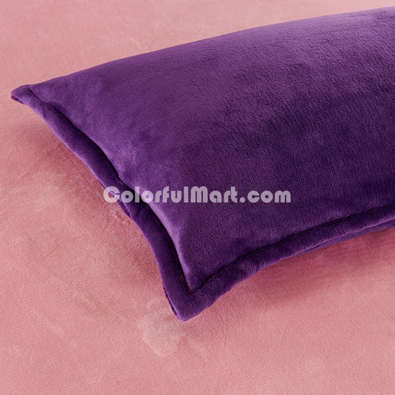 Purple And Pink Flannel Bedding Winter Bedding - Click Image to Close