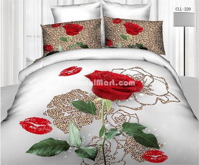 Charming Night Red Bedding Rose Bedding Floral Bedding Flowers Bedding