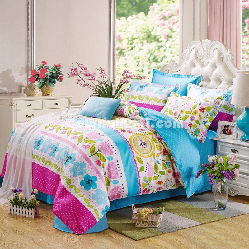 Pastoral Scenery Blue Bedding Set Kids Bedding Teen Bedding Duvet Cover Set Gift Idea - Click Image to Close