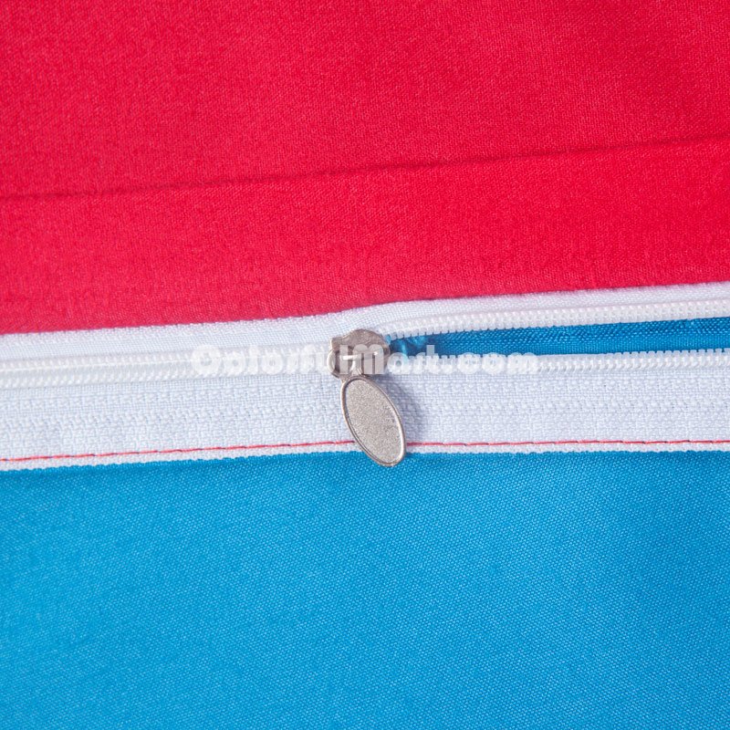 Blue And Red Bedding Set Modern Bedding Cheap Bedding Discount Bedding Bed Sheet Pillow Sham Pillowcase Duvet Cover Set - Click Image to Close