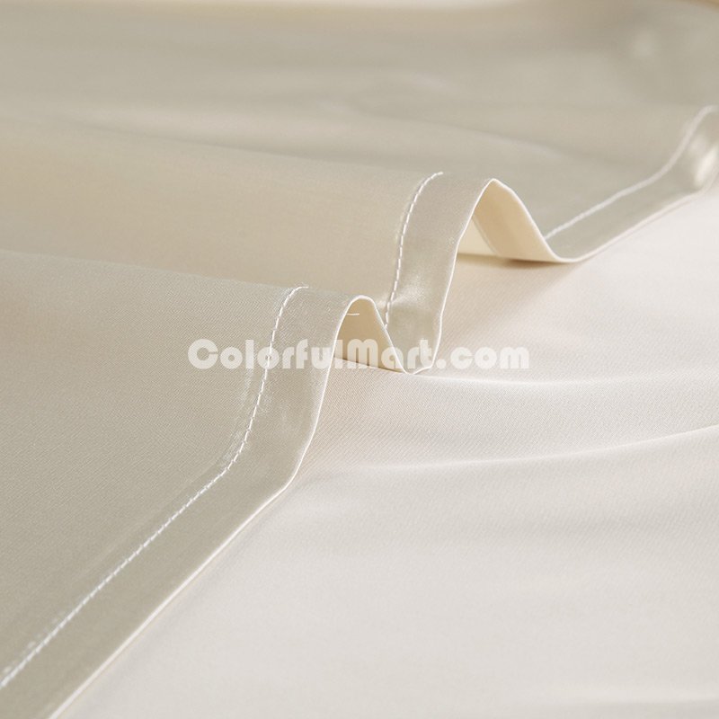 Beautiful Stripes Beige Silk Bedding Modern Bedding - Click Image to Close