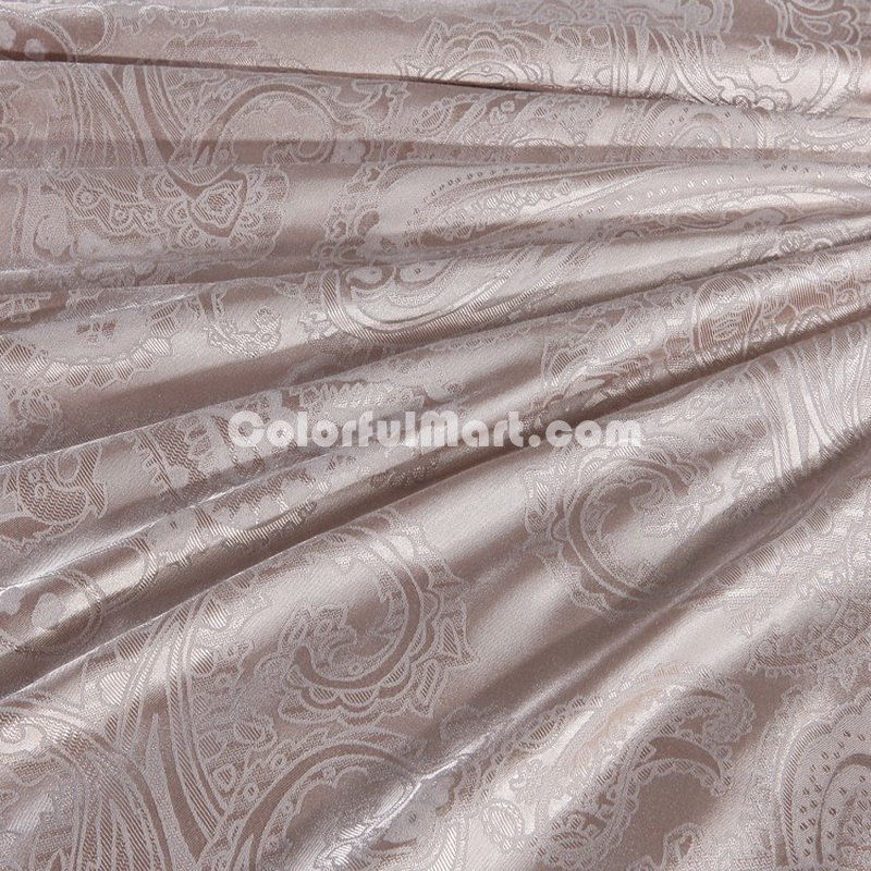 Elizabeth Fleshcolor Jacquard Damask Luxury Bedding - Click Image to Close