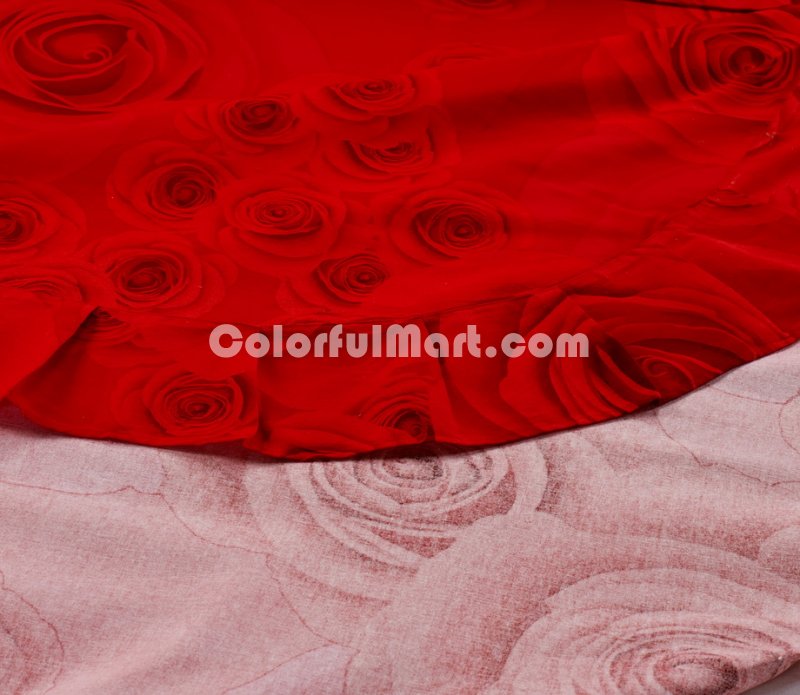 Deep Red Roses Cheap Modern Bedding Sets - Click Image to Close