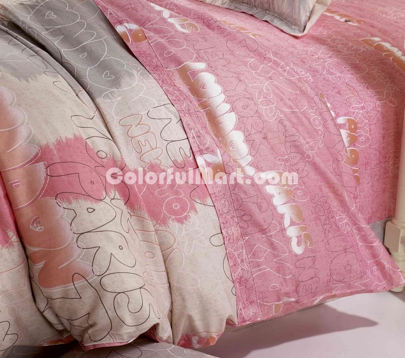 Milan Pink 3 Pieces Girls Bedding Sets - Click Image to Close