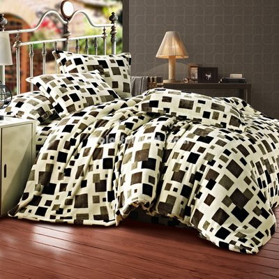Contracted Space Winter Duvet Cover Set Flannel Bedding
