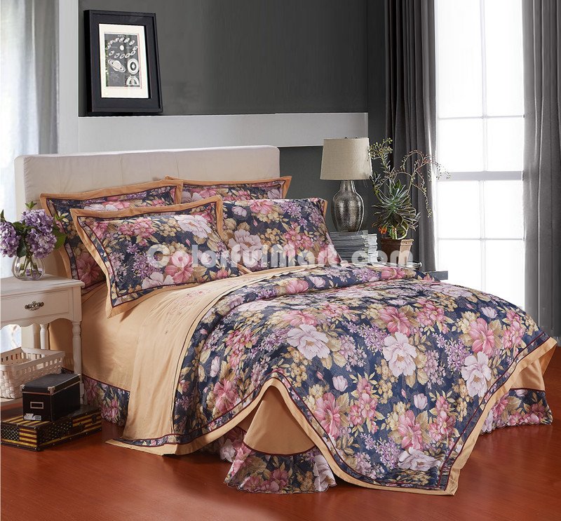 Springtime Camel Flowers Bedding Luxury Bedding - Click Image to Close