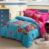 The Owl Family Blue Bedding Set Kids Bedding Duvet Cover Set Gift Idea