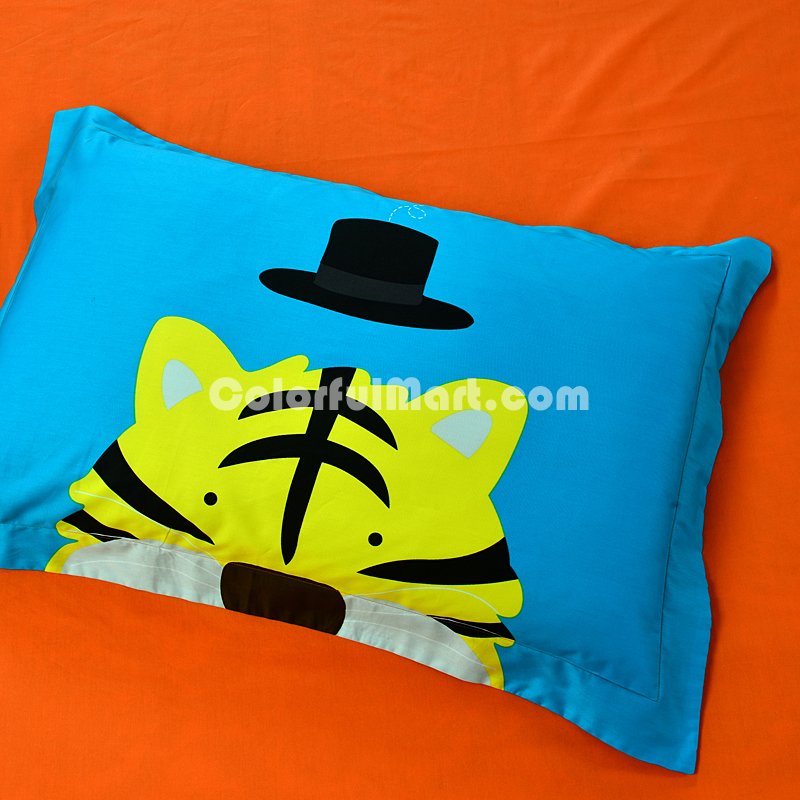 Tiger Blue Bedding Set Kids Bedding Duvet Cover Set Gift Idea - Click Image to Close
