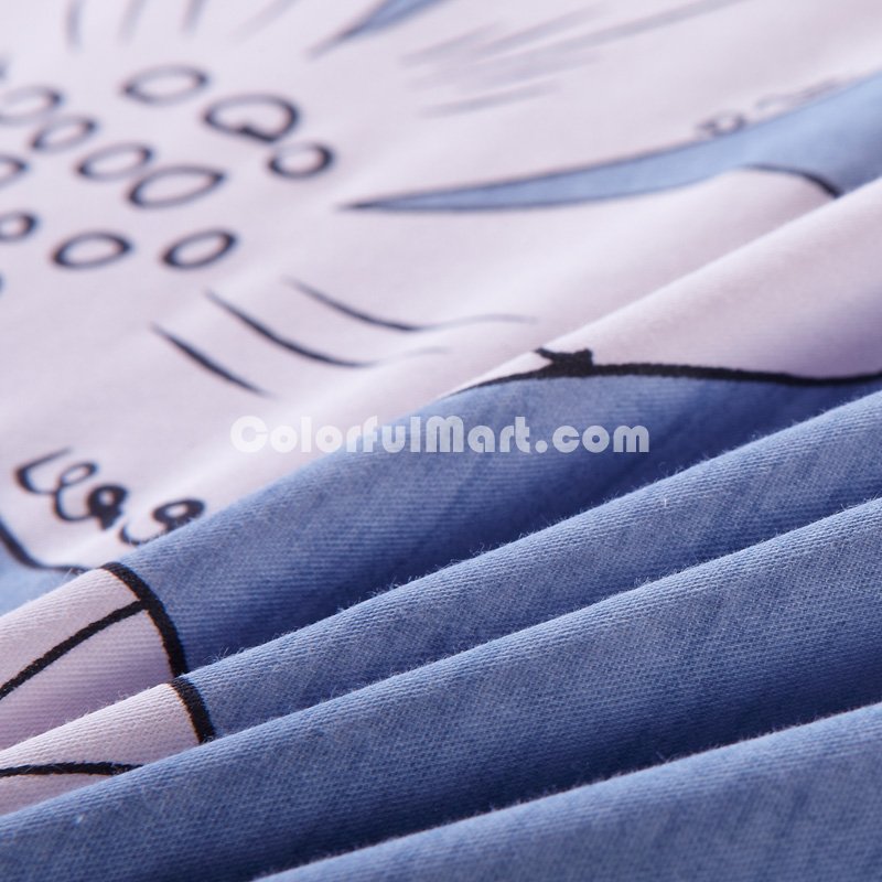 Fifi Flowers Blue Bedding Set Kids Bedding Teen Bedding Duvet Cover Set Gift Idea - Click Image to Close