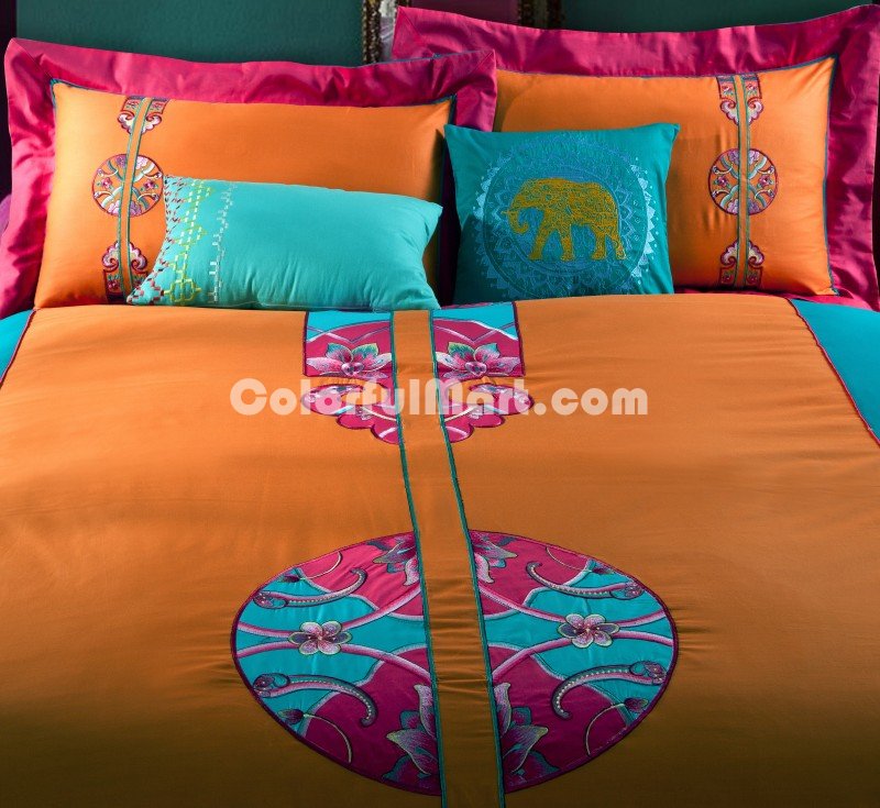 Bohemia Orange Bedding Girls Bedding Teen Bedding Luxury Bedding - Click Image to Close
