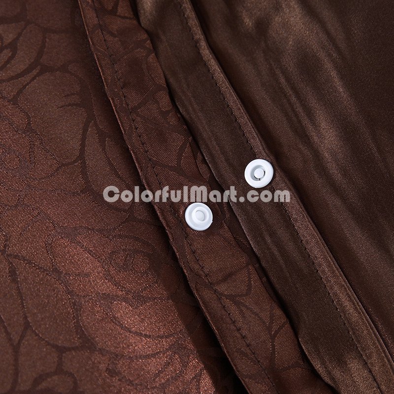 British Style Dark Brown Silk Bedding Modern Bedding - Click Image to Close