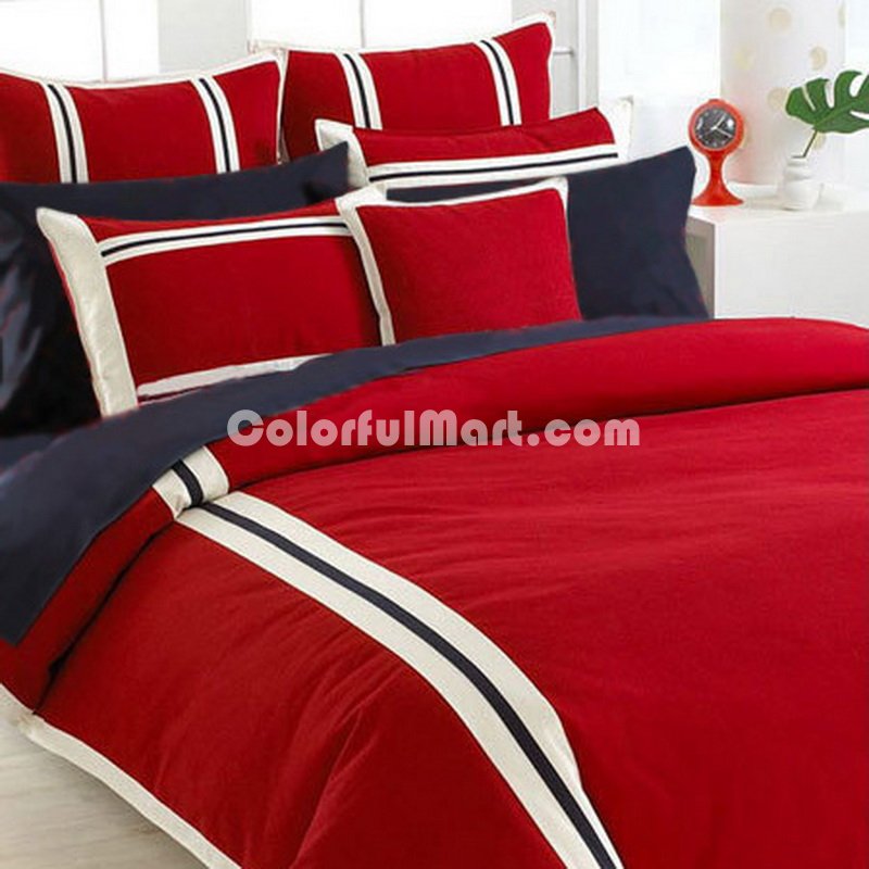 Eaton Red Luxury Bedding Quality Bedding - Click Image to Close
