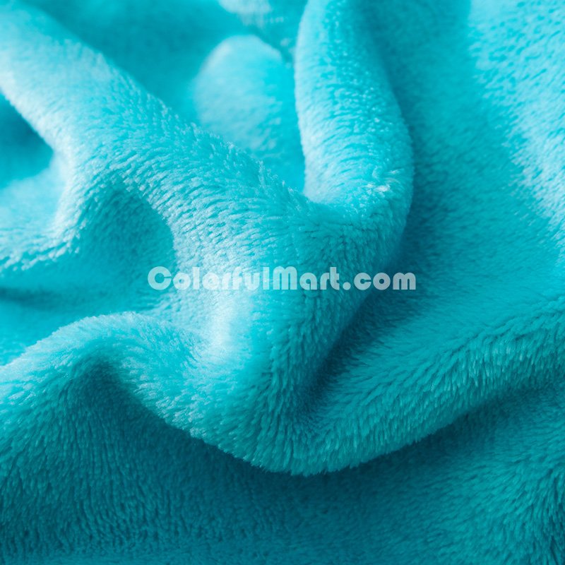 Lake Blue Velvet Flannel Duvet Cover Set for Winter. Use It as Blanket or Throw in Spring and Autumn, as Quilt in Summer. - Click Image to Close