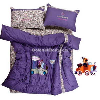 Romantic Sailor Purple Bedding Teen Bedding Modern Bedding Girls Bedding