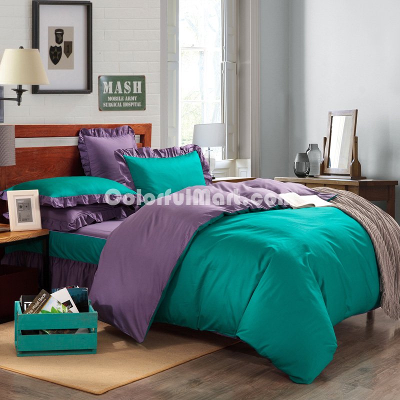 Cyan And Purple Modern Bedding Cotton Bedding - Click Image to Close