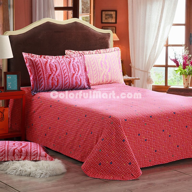 Blessed Rhyme Red Duvet Cover Set European Bedding Casual Bedding - Click Image to Close