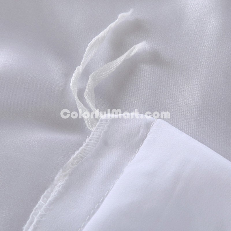 Pure Enjoyment White Silk Bedding Silk Duvet Cover Set - Click Image to Close