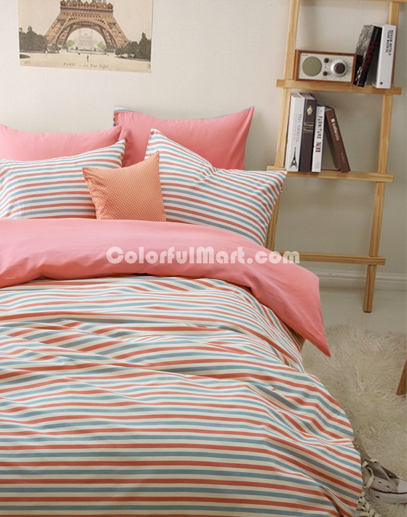 Stripes Pink Bedding Girls Bedding Teen Bedding Kids Bedding - Click Image to Close