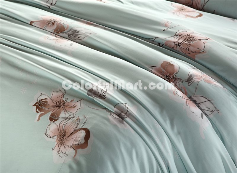 Blue Dream Blue Bedding Set Luxury Bedding Girls Bedding Duvet Cover Pillow Sham Flat Sheet Gift Idea - Click Image to Close