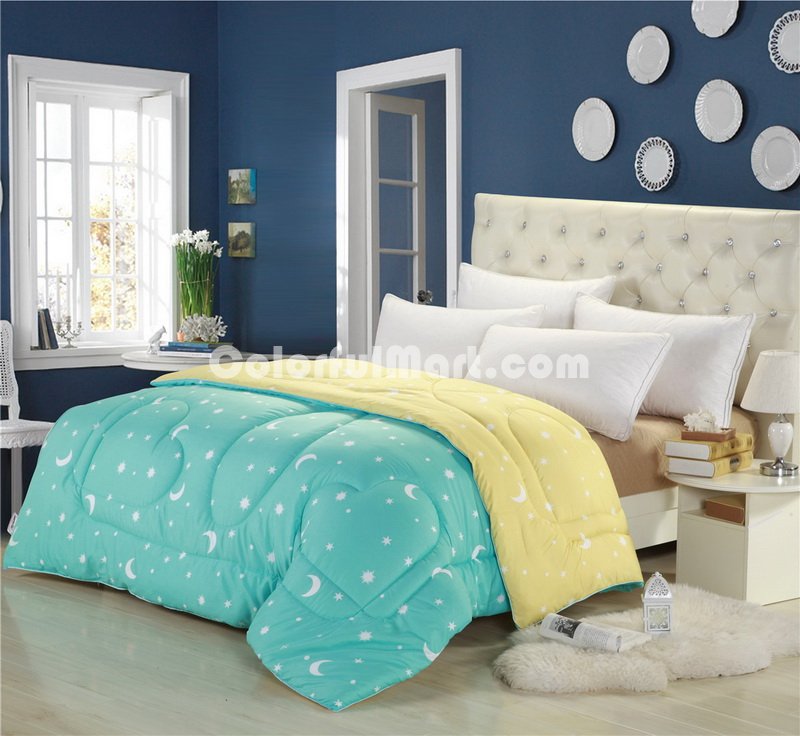 Milan Spring Light Blue Comforter - Click Image to Close