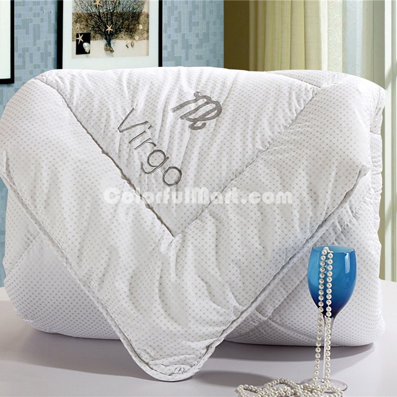 Virgo White Comforter Down Alternative Comforter Cheap Comforter Kids Comforter - Click Image to Close