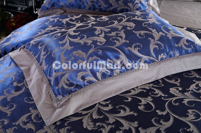 Orlandi Blue Luxury Bedding Wedding Bedding - Click Image to Close