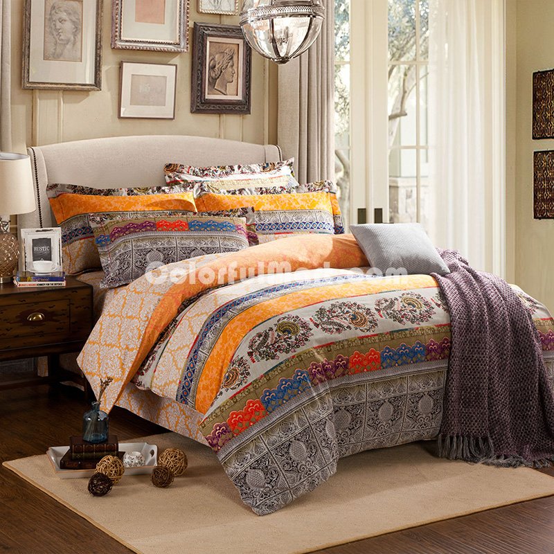 Tosca Orange Duvet Cover Set European Bedding Casual Bedding - Click Image to Close