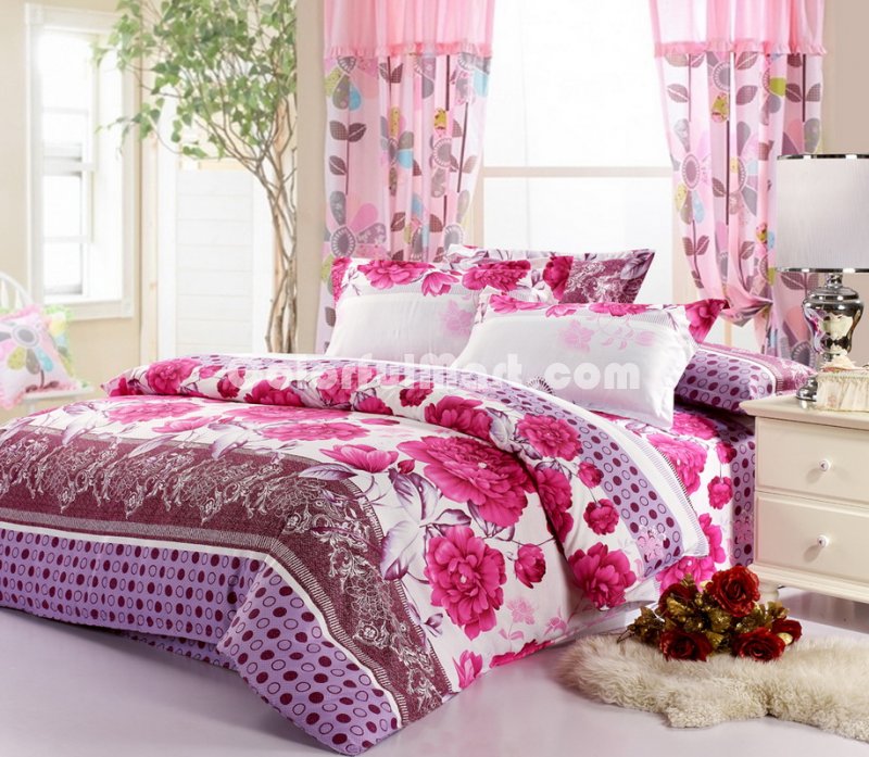Sweet Flowers Cheap Modern Bedding Sets - Click Image to Close