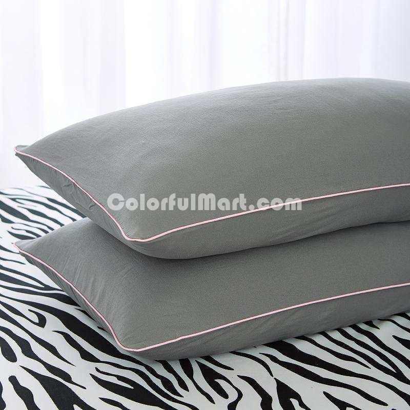 Zebra Print Grey Bedding Set Duvet Cover Pillow Sham Flat Sheet Teen Kids Boys Girls Bedding - Click Image to Close