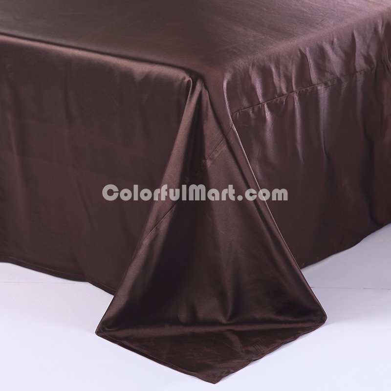 Beautiful Stripes Dark Brown Silk Bedding Modern Bedding - Click Image to Close